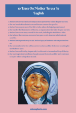 10 Lines On Mother Teresa In English