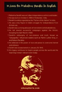 mahatma gandhi essay 200 words in english