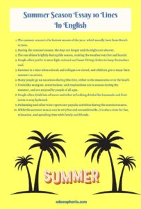 essay summer season for class 6