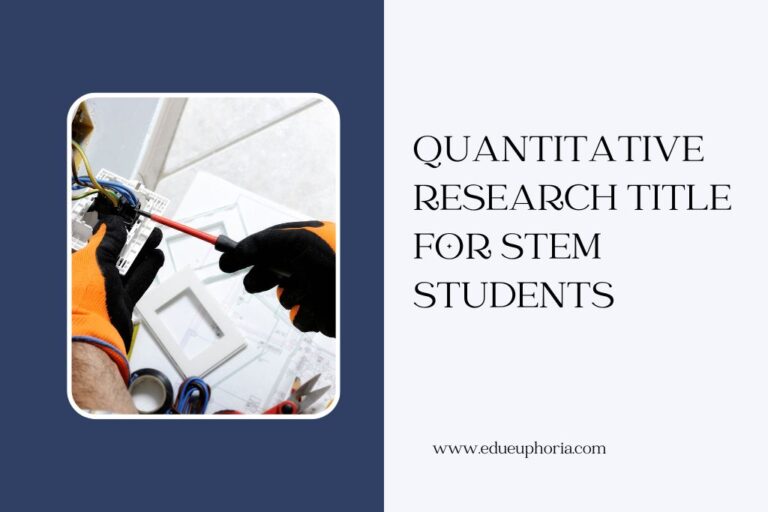 quantitative research title ideas for stem students