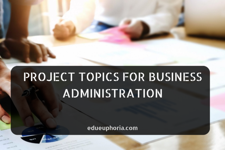 research project topics for business administration